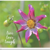 Autocollant motivationnel rose et violet Dahlia (Recto)