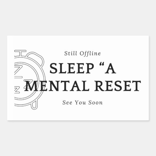 Autocollant Motivationnel Sommeil Une Réinitialisa (Devant)