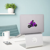 Autocollant moto (Ordinateur portable sur le bureau)