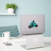 Autocollant moto (Ordinateur portable sur le bureau)
