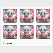 Autocollant mouton mignon (Feuille)