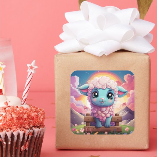 Autocollant mouton mignon (Fête)