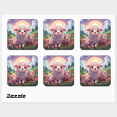 Autocollant mouton mignon (Feuille)