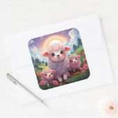 Autocollant mouton mignon (Enveloppe)