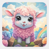 Autocollant mouton mignon (Devant)