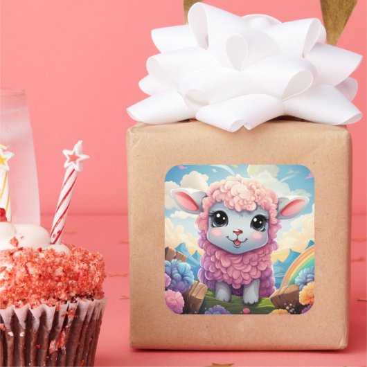 Autocollant mouton mignon (Fête)