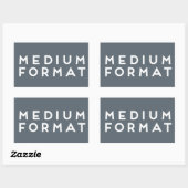 Autocollant moyen de format - blanc sur le gris (Feuille)