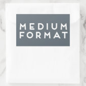 Autocollant moyen de format - blanc sur le gris (Sac)