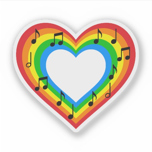Autocollant Musique est Amour (Devant)