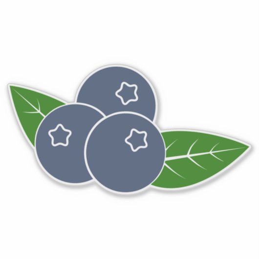 Autocollant Myrtille Sticker Vinyle Découpé  (Devant)