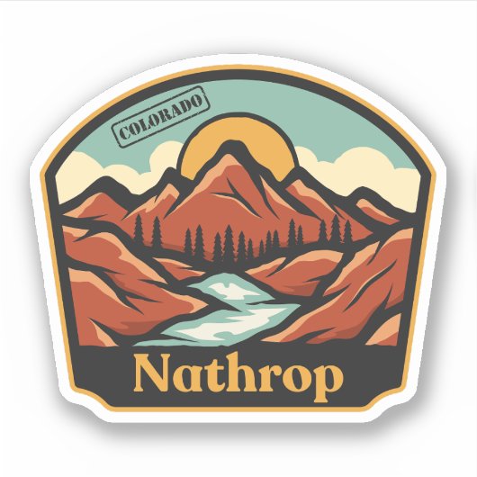 Autocollant Nathrop, Colorado (Devant)