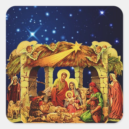 Autocollant Nativité Nuit Étoilée (Devant)