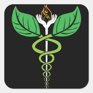 Autocollant Naturopathique Caduceus