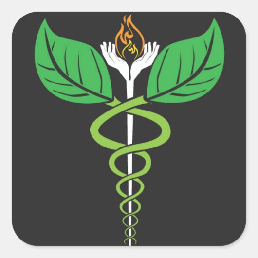 Autocollant Naturopathique Caduceus (Devant)