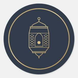 Autocollant Navy Gold Lanterne de Ramadan