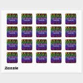 Autocollant néon Rainbow Glow pour fête (Feuille)