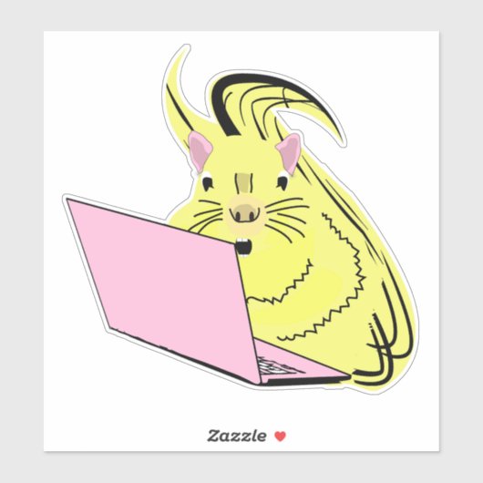 Autocollant nerd écureuil (Feuille)