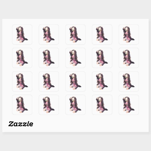 autocollant nezuko (Feuille)