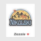 Autocollant Nikolski, Alaska (Feuille)
