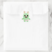 Autocollant Noël Alien 1 (Sac)