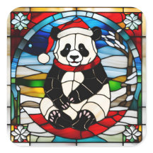 Autocollant Noël Panda