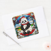 Autocollant Noël Panda (Enveloppe)