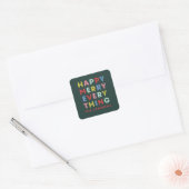 Autocollant Noël Tout Vert Joyeux Merry Everything (Enveloppe)