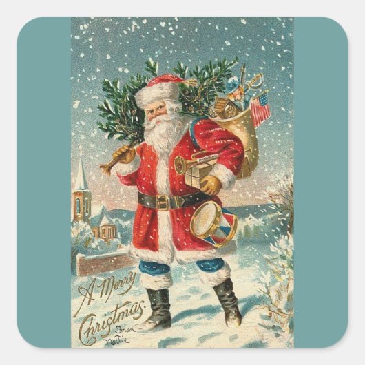 AUTOCOLLANT NOEL VIERKANTE STICKER (Voorkant)