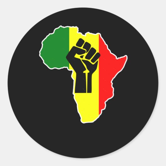 Autocollant noir africain (Devant)