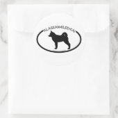 Autocollant noir Alaskan Klee Kai Silhouette (Sac)