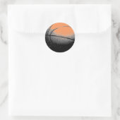 Autocollant noir blanc orange de basket-ball pop a (Sac)