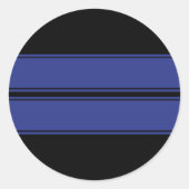 Autocollant noir bleu double course (Devant)