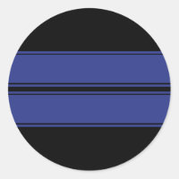 Autocollant noir bleu double course
