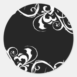 Autocollant noir et blanc
