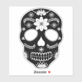 Autocollant noir et blanc pour sucre mexicain (Feuille)