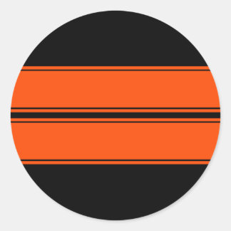 Autocollant noir orange à deux bandes en ace