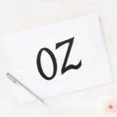 Autocollant noir Oz (Enveloppe)