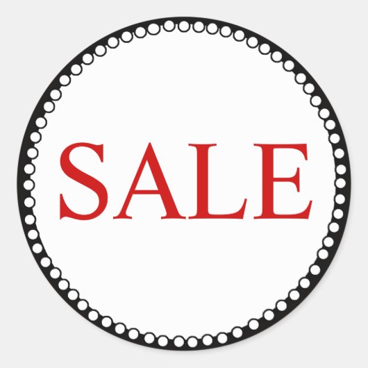 Autocollant noir rouge à vendre pour affaires (Devant)