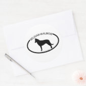 Autocollant noir Silhouette Malinois belge (Enveloppe)