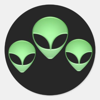 Autocollant noir trio Alien