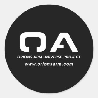 Autocollant noir uni du projet Univers d'Orion's A