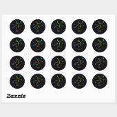 Autocollant noir Zodiac Virgo Rainbow (Feuille)