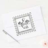 Autocollant Nom Personnalisé M. & Mme (Enveloppe)
