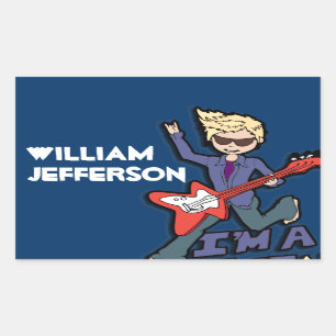 Autocollant nommé blond rockstar d'étiquette