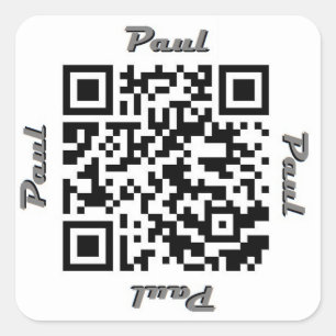 Autocollant NOMMÉ personnalisé par code de Paul