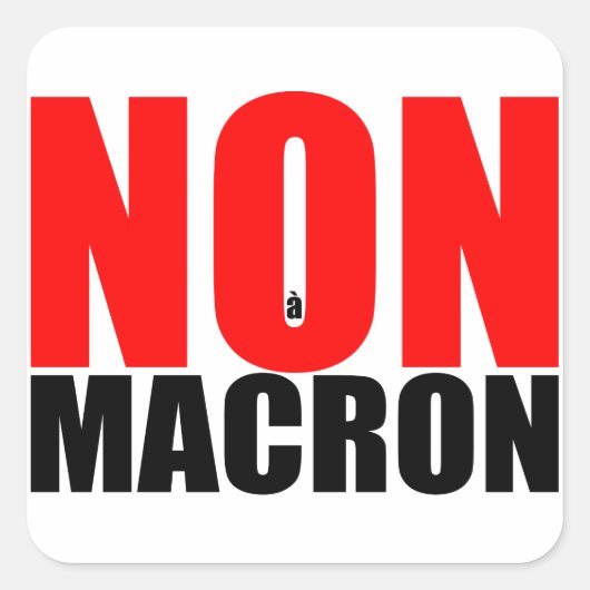 Autocollant NON à MACRON (Devant)