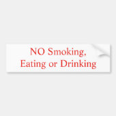 Autocollant non-fumeurs, mangeant ou potable (Devant)