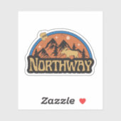 Autocollant Northway, Alaska (Feuille)