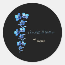 Autocollant Nous nous sommes enfuis Fleurs noires 