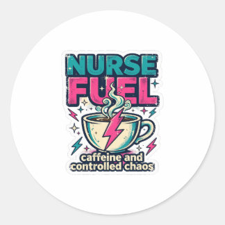 Autocollant Nurse Fuel Caféine et Chaos Contrôlé